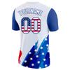 Custom Amercian Flag Style Baseball Shirts Royal Blue Black Red White Personalized Baseball Team Jersey Short Sleeve Crew Neck Customize Softball Shirts for Men Women Youth Boys Girls Plus Size view 3