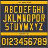 Custom Men Women Youth Baseball Shirts Crew Neck Personalized Navy Yellow Baseball Jerseys Sports Uniform Printed Name Number Logo view 4
