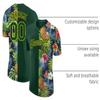 Custom Men Baseball T Shirts Personalized Green Yellow Baseball Jerseys Fruit Pattern Hip Hop Shirts Printed Name Number Logo Customize Sports Uniform for Women Boys Girls view 4