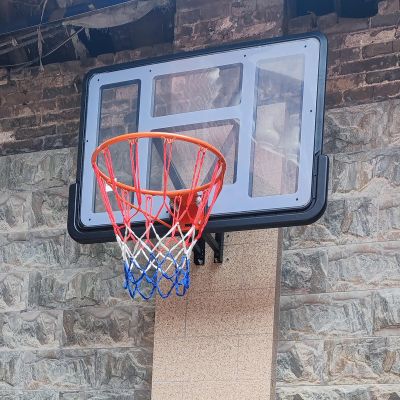 Basketball Rim, Outdoor Basketball Goal for Adult and Kids Ages 4-8, Wall Mount Basketball Hoop with 18" Solid Steel Rim and Heavy Duty Net, Portable Basketball Court (Color : Style 2)