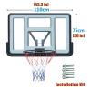 Basketball Rim, Outdoor Basketball Goal for Adult and Kids Ages 4-8, Wall Mount Basketball Hoop with 18" Solid Steel Rim and Heavy Duty Net, Portable Basketball Court (Color : Style 2) view 2