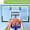 Basketball Rim, Outdoor Basketball Goal for Adult and Kids Ages 4-8, Wall Mount Basketball Hoop with 18" Solid Steel Rim and Heavy Duty Net, Portable Basketball Court (Color : Style 2) view 3