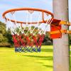 Basketball Rim, Basketball Rim Outdoor Pole/Wall Mount, Basketball Hoop Adjustable Height for Kids, Teens and Adults, Tree Park/Deck/Garden Patio Basketball Court with Double Strap (Color : Orange, view 1