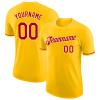 Custom Baseball T-Shirts Yellow Red Crew Neck Personalized Baseball Jersey Design Your Own Hip Hop T-Shirts Printed Name Number Logo for Men Women Youth Kids Boys Girls Plus Size view 1