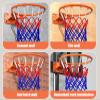 Wall Mounted Dunk Basketball Hoop with Solid Iron Ring, Indoor Portable Metal Netball Hoop, Hanging Basketball Goals for Kids Teens Adults view 4