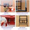 Adult Kids Basketball Hoop Outdoor 10ft, Wall Mounted Basketball Backboard, Net and Rim Set, Heavy Duty Adjustable Height Basketball Goal view 4