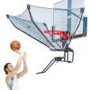 Basketball Shot Returner Black Portable Basketball Return System, Outdoor Indoor Basketball Returns & Guard Net Set, Rotatable Basketball Rebounder Shooting Trainer view 1