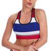 Adugen Origei Yoga Women's Performance Stretchy Thailand Flag Sports Workout Running Top Vest L