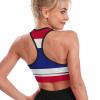Adugen Origei Yoga Women's Performance Stretchy Thailand Flag Sports Workout Running Top Vest L view 2