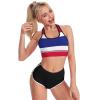 Adugen Origei Yoga Women's Performance Stretchy Thailand Flag Sports Workout Running Top Vest L view 3