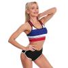 Adugen Origei Yoga Women's Performance Stretchy Thailand Flag Sports Workout Running Top Vest L view 4