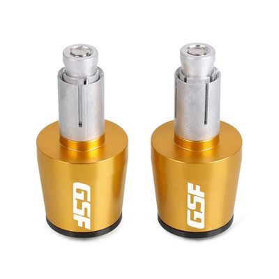 KSHSAA Grips for Suzuki GSF250 GSF600 GSF650 GSF1200 GSF1250 Bandit 7/8" 22MM Handle Bar Ends Motorcycle Handlebar Grips End Cap Anti Vibration(Color:Gold)
