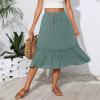Flowy Skirts with Pockets for Women High Waisted Tiered Midi Skirts Boho Swing a Line Skirts with Pockets Soft Mid Length Skirts Trendy Vacation Beach Dresses Summer Dresses for Women 2024 view 2