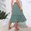 Flowy Skirts with Pockets for Women High Waisted Tiered Midi Skirts Boho Swing a Line Skirts with Pockets Soft Mid Length Skirts Trendy Vacation Beach Dresses Summer Dresses for Women 2024 view 3
