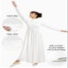 Sanmsoner Women Praise Dance Dress High Neck Long Sleeve Dancewear Worship Liturgical Dress(238110-07-S) view 4