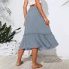 midelxp Flowy Skirts with Pockets for Women Drawstring High Waisted Skirts Swing a Line Boho Skirts with Pockets Soft Mid Length Skirts Trendy Vacation Beach Skirts Summer Skirts for Women 2024 view 3