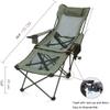 BIOMICE Folding Chairs Camping Chair Folding Reclining Portable Chair with Cup Holder Detachable Side Table and Carry Bag with Pillow Portable Camping Chair(Color:A) view 2