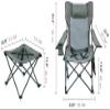 BIOMICE Folding Chairs Camping Chair Folding Reclining Portable Chair with Cup Holder Detachable Side Table and Carry Bag with Pillow Portable Camping Chair(Color:A) view 3