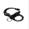 NRC&XRC Pair of 316 Stainless Steel Fixed Bail Snap Shackle for Bracelet, Sailboat,Boat Marine Stainless Steel Clip-Black-Black (Size: 3-3/4"(96MM)) view 2