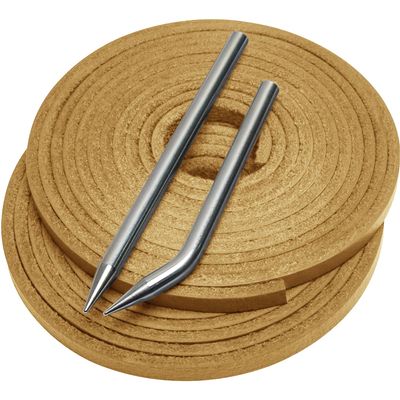 Aeesio Softball Baseball Glove Lace, Mitt Lace Repair Kit Includes 2 Leather Laces and Lacing Needle for Catcher's Glove (Light Brown)