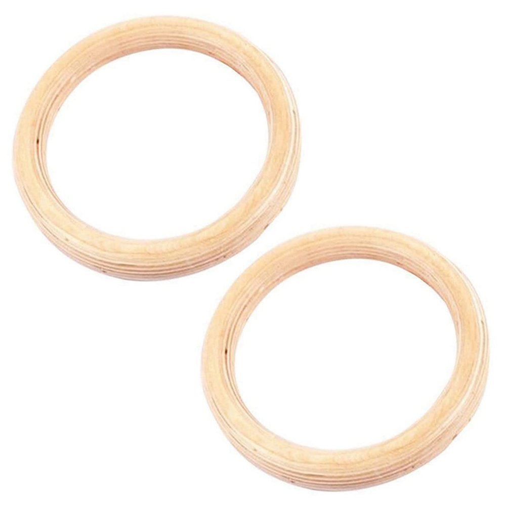 Dytebeply 2Pcs Fitness Rings Training Ring New Wooden 32mm Exercise Fitness Gymnastic Rings Gym Exercise