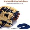 Aeesio Softball Baseball Glove Lace, Mitt Lace Repair Kit Includes 2 Leather Laces and Lacing Needle for Catcher's Glove (Dark Navy Blue) view 3