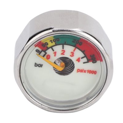 Scubadiving PonyBottle Pressure Gauge, AirDiving Cylinder Oxygen TankStainless Steel Waterproof M10, Compact 350 BarScubaDiving PonyBottle Pressure Gauge