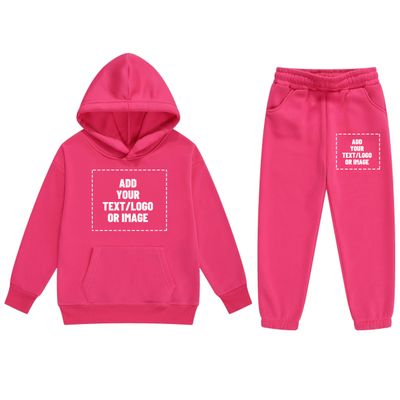 Icibgds Boys Custom 2 Piece Sweatsuits Add Your Own Text and Image Girls Personalized Tracksuits Hoodie and Sweatpants