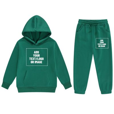 Icibgds Boys Custom 2 Piece Sweatsuits Add Your Own Text and Image Girls Personalized Tracksuits Hoodie and Sweatpants