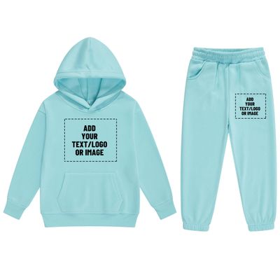 Icibgds Boys Custom 2 Piece Sweatsuits Add Your Own Text and Image Girls Personalized Tracksuits Hoodie and Sweatpants