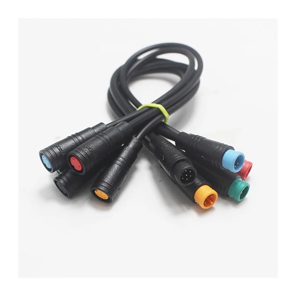 ARETV 1Pcs 20/100cm Speed Sensor M/F Extension Cable M8 2 3 4 5 6 Pin Bicycle Waterproof Compatible Ebike Display Copper Wire(Size:100 cm,Color:6Pin)