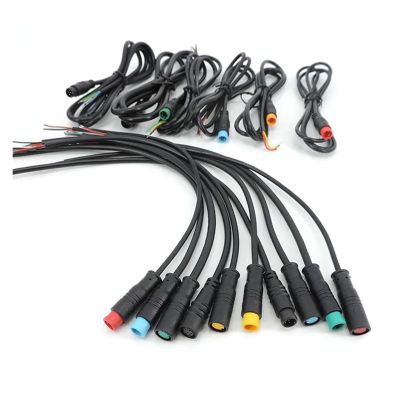 ARETV Speed Sensor Extension Cable M8 E-Bike Line 2 3 4 5 6 8 Pin Bicycle Waterproof Joint Plug Male Female Connector(Color:Male to Female 1m,Size:2P)