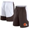 Fanatics Men's Brown/White Cleveland Browns Go Hard Shorts view 1