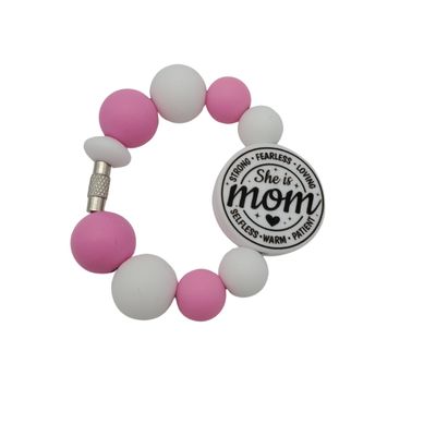 Beaded cup charm, cute backpack attachment, beaded attachment for purses/bags (J)