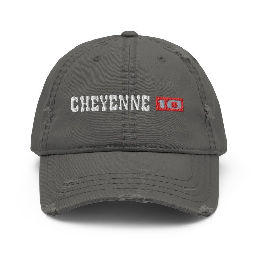 1971 1972 Cheyenne 10 Emblem Classic Car C10 Distressed Dad hat for Chevy Truck Owners Enthusiasts Charcoal Grey