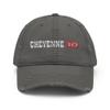 1971 1972 Cheyenne 10 Emblem Classic Car C10 Distressed Dad hat for Chevy Truck Owners Enthusiasts Charcoal Grey view 1