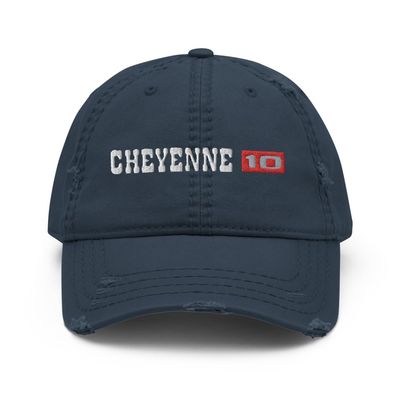 1971 1972 Cheyenne 10 Emblem Classic Car C10 Distressed Dad hat for Chevy Truck Owners Enthusiasts Navy