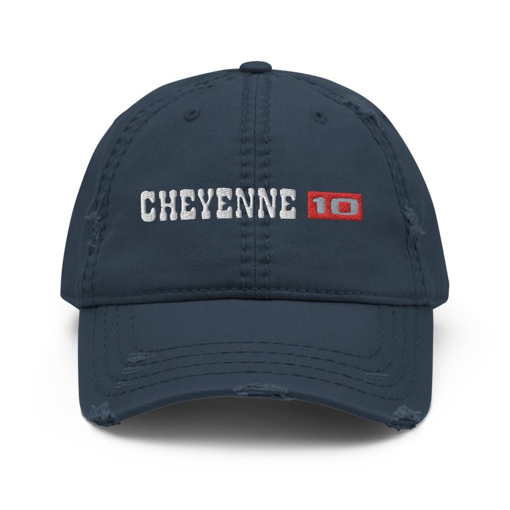 1971 1972 Cheyenne 10 Emblem Classic Car C10 Distressed Dad hat for Chevy Truck Owners Enthusiasts Navy