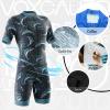 VOXCAUTQ Men's Cycling Skinsuit,Triathlon Suit Men,Trisuit for Swimming, Running, Duathlon,Cycling (5,L) view 2