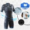 VOXCAUTQ Men's Cycling Skinsuit,Triathlon Suit Men,Trisuit for Swimming, Running, Duathlon,Cycling (3,S) view 2