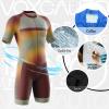 VOXCAUTQ Men's Cycling Skinsuit,Triathlon Suit Men,Trisuit for Swimming, Running, Duathlon,Cycling (13,S) view 2