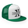 RIVEMUG NG GenX Flat Bill Embroidered Trucker Hat High Crown Adjustable Generation X Cap view 4