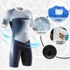 VOXCAUTQ Men's Cycling Skinsuit,Triathlon Suit Men,Trisuit for Swimming, Running, Duathlon,Cycling (12,L) view 2
