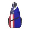 Ncpkcb Travel Hiking Daypack Fashion Chest Bag American Australian Flag Crossbody Backpack Sling Bag Chest Daypack For Men Women view 1