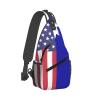 Ncpkcb Travel Hiking Daypack Fashion Chest Bag American Australian Flag Crossbody Backpack Sling Bag Chest Daypack For Men Women view 2