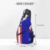 Ncpkcb Travel Hiking Daypack Fashion Chest Bag American Australian Flag Crossbody Backpack Sling Bag Chest Daypack For Men Women view 3