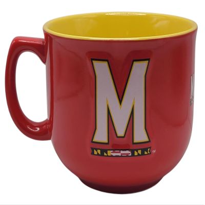 boelter brands Licensed NCAA Giant, Oversized Two-Tone 32oz Bowl Mug (Maryland Terrapins)