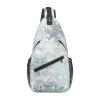 Ncpkcb Travel Hiking Daypack Fashion Chest Bag Crystal Snowflake Winter Crossbody Backpack Sling Bag Chest Daypack For Men Women view 1