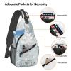 Ncpkcb Travel Hiking Daypack Fashion Chest Bag Crystal Snowflake Winter Crossbody Backpack Sling Bag Chest Daypack For Men Women view 4