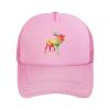 OCALL Moose Baseball Hat Unisex Adjustable Solid Color Mesh Baseball Hat Pink view 1